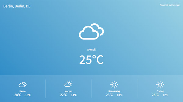 Wetter - Infotaiment Content